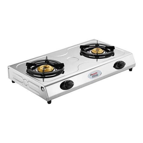 butterfly two burner gas stove steel